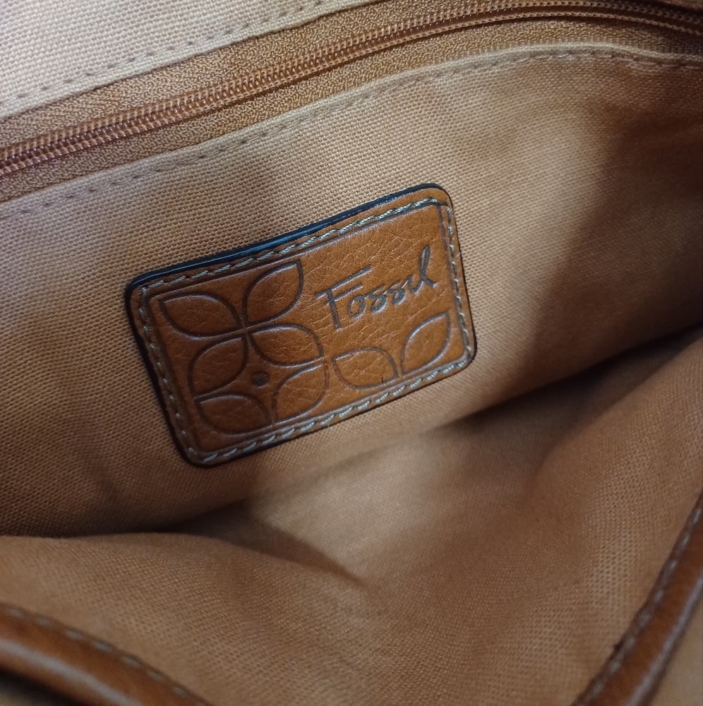 Fossil Patchwork Multicolor Leather/Suede Large C… - image 8